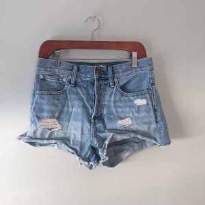 Madewell | Relaxed Denim Shorts in Foxglen Wash Distressed Size 25